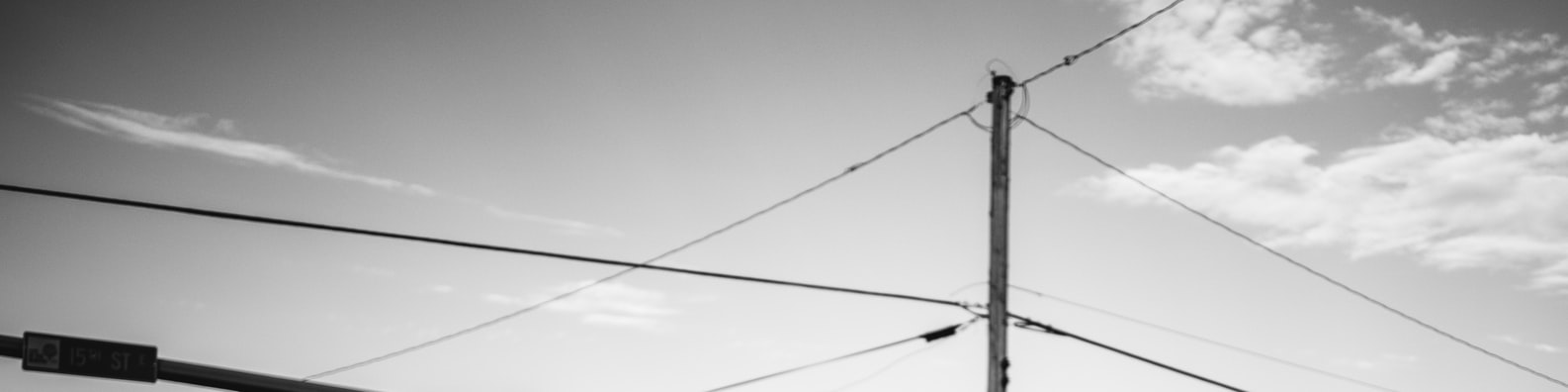Abstract LinkedIn Cover Photo with Post_of_electric_wires