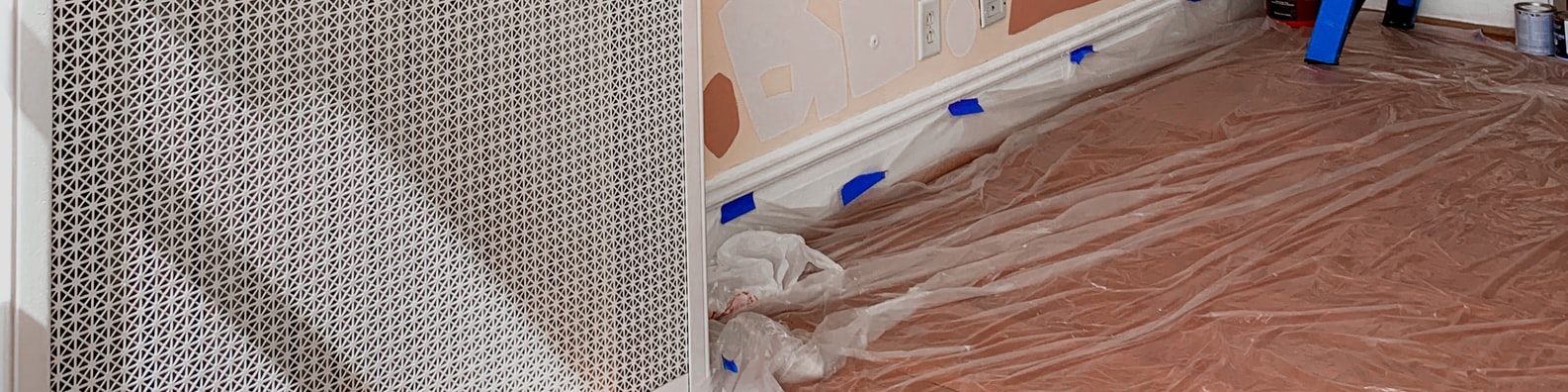 Abstract LinkedIn Cover Photo with Preparation For Wall Painting