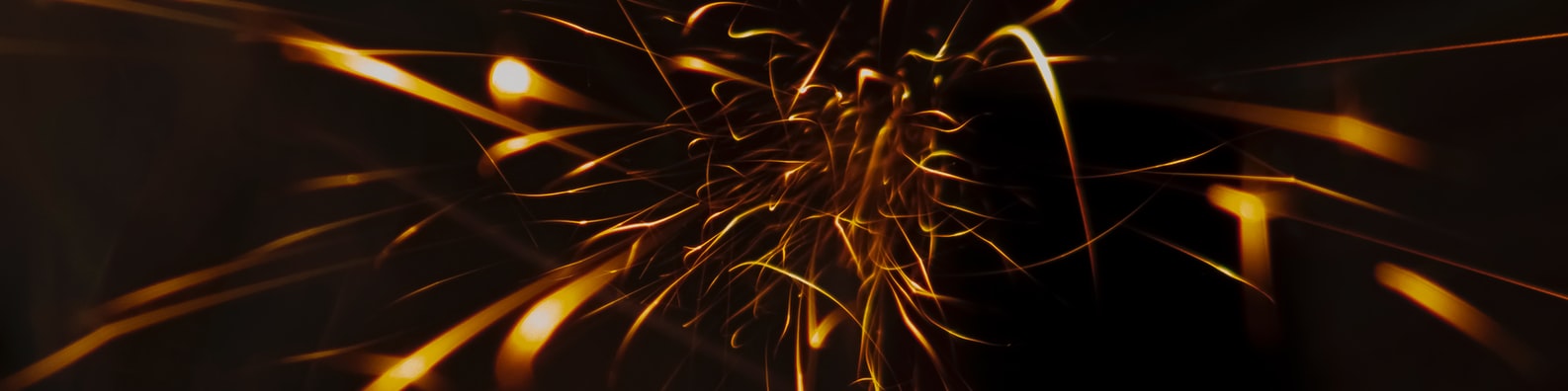 Abstract LinkedIn Cover Photo with Sparks Fly