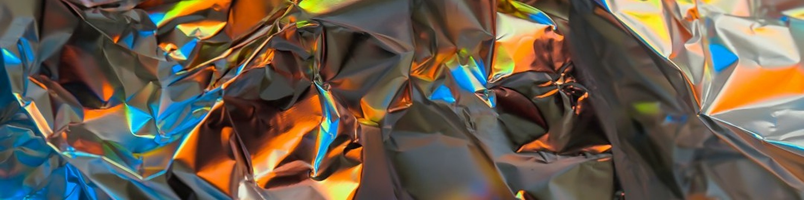 Abstract LinkedIn Cover Photo with Creased Aluminum with RGB Lighting