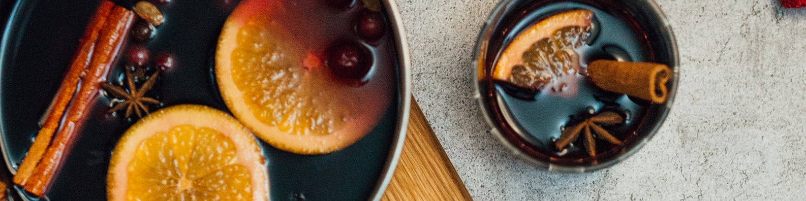 Abtsract LinkedIn Cover Photo with Delicious Drinks In Flatlay Photography