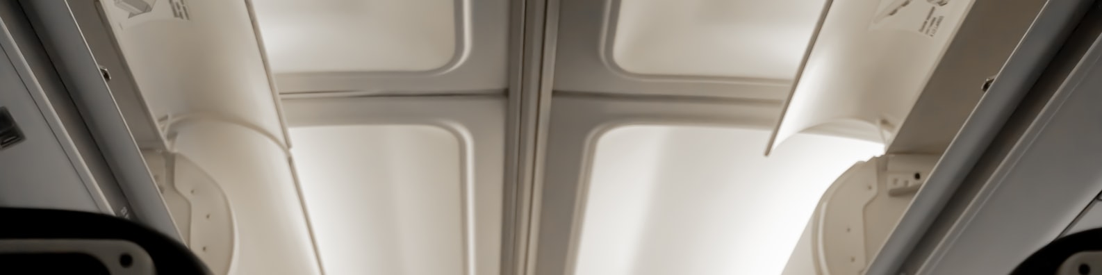Business LinkedIn Cover Photo with Please Close The Overhead Storage When Done