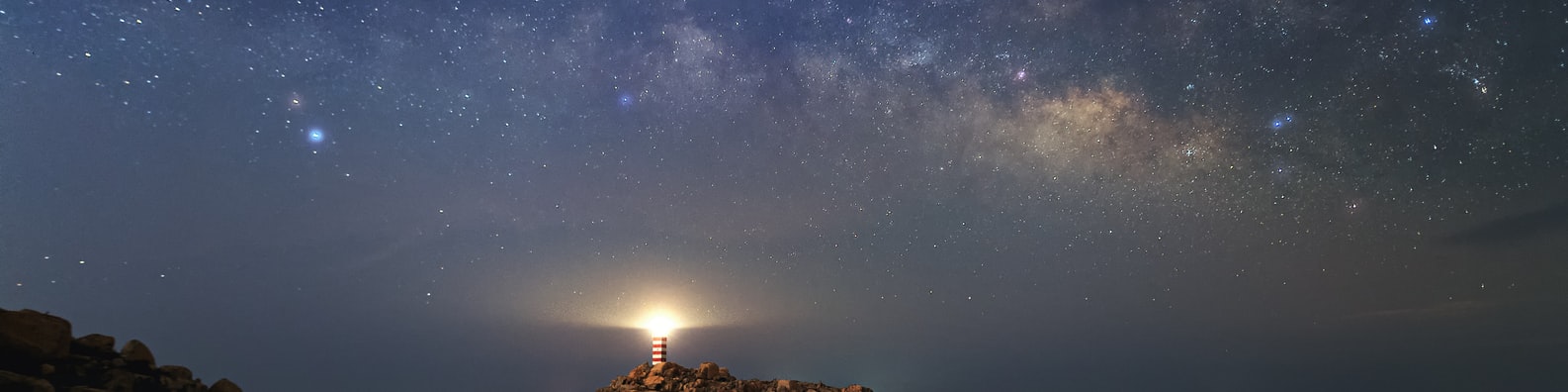 Nature LinkedIn Cover Photo with Peaceful_lighthouse_at_night