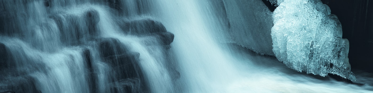 Nature LinkedIn Cover Photo with White And Gray Rocks On Waterfalls
