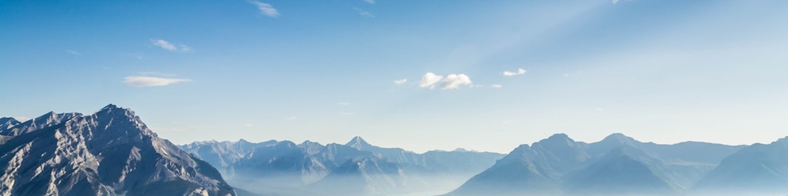 Nature LinkedIn Cover Photo with Aerial View of Mountain Range