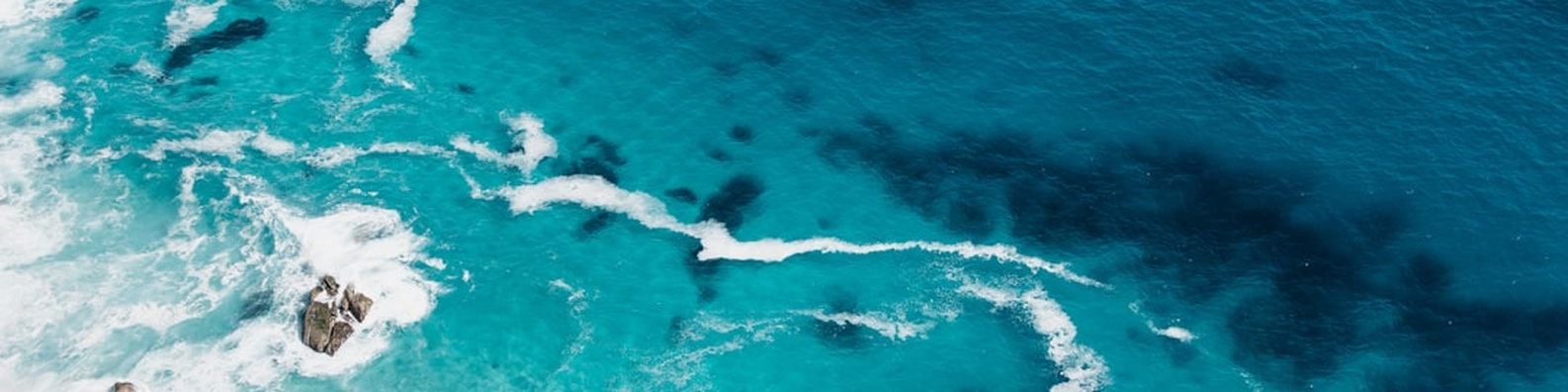 Nature LinkedIn Cover Photo with Aerial View Rocky Seashore