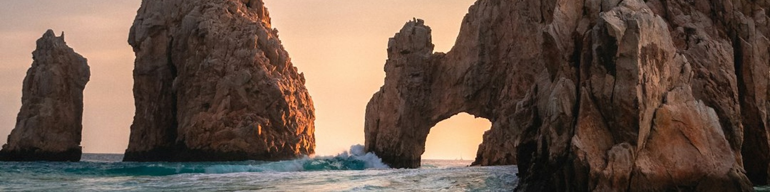 Nature LinkedIn Cover Photo with Cabo San Lucas Ocean Rock Formation