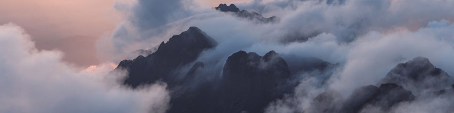 Nature LinkedIn Cover Photo with Mountain Clouds Candy Cotton Sky