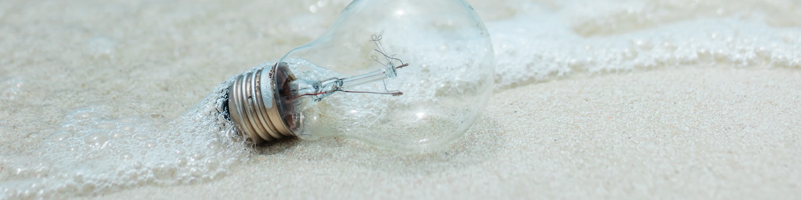 Technology LinkedIn Cover Photo with Bright Ideas Floating By