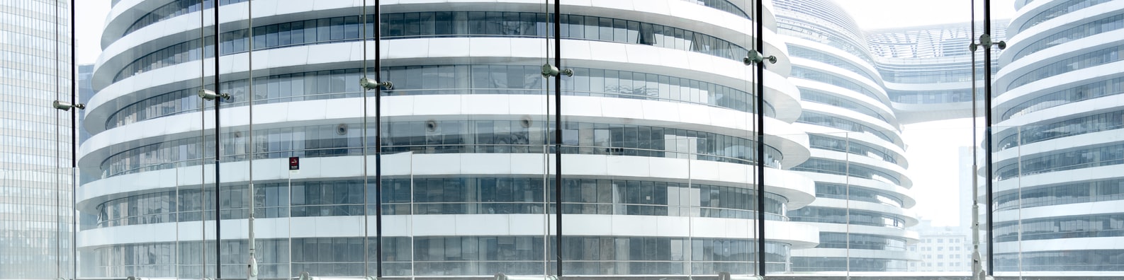 Urban LinkedIn Cover Photo with Nice Spheres